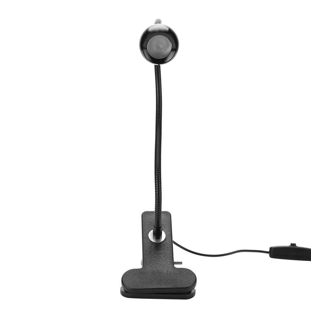 Big Chip 395nm UV LED Light Fixtures with Gooseneck and Clamp Mini Desk Light Clamp Portable Gooseneck for Outdoor Stall Gel Nail Curing, 5V USB Input(Black,1 Piece)