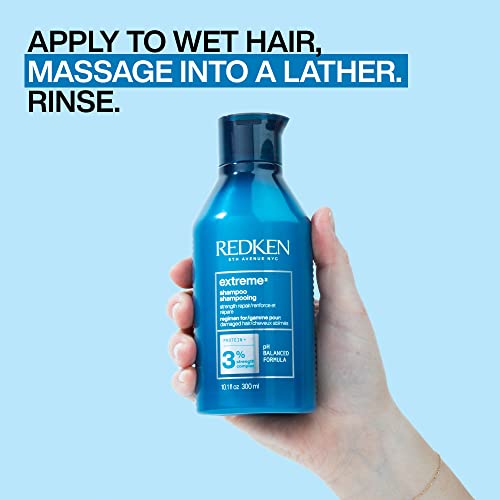 Extreme Shampoo | Prevents Hair Breakage &amp; Repair for Damaged Hair | Strengthen and Fortify | Infused With Proteins | For Weak, Brittle Hair | 10.1 Fl Oz