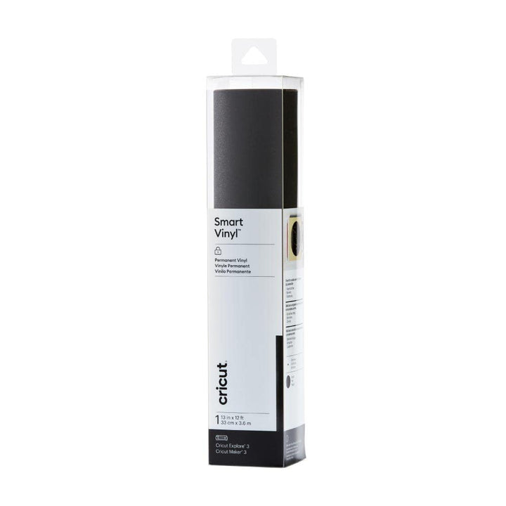 Smart Permanent Vinyl (13in x 12ft, Shimmer Black) for Explore and Maker 3 - Matless cutting for long cuts up to 12ft