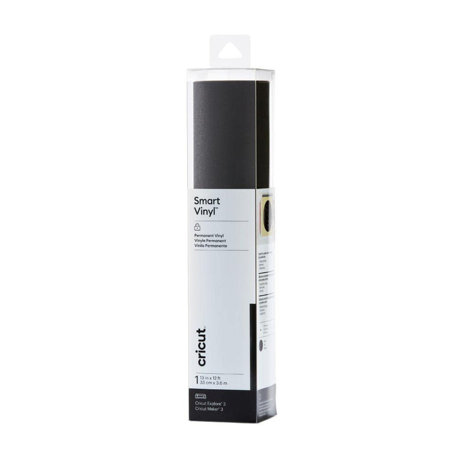 Smart Permanent Vinyl (13in x 12ft, Shimmer Black) for Explore and Maker 3 - Matless cutting for long cuts up to 12ft