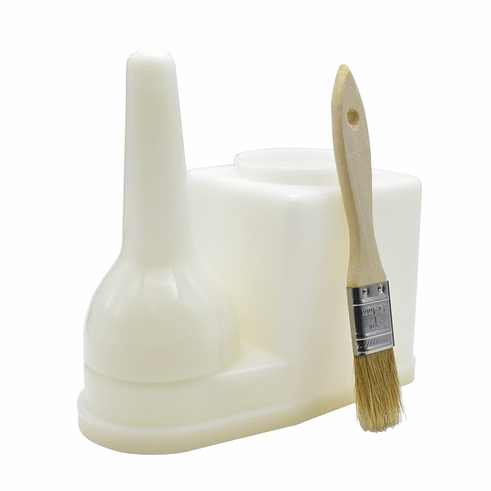 Big Horn 19040 30-Ounce Glue Container with Brush, White