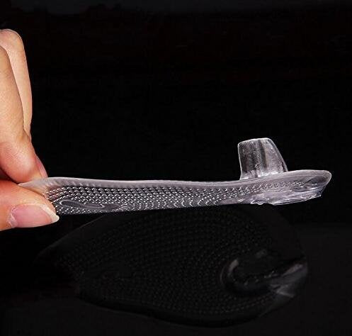 2Pairs Silicone Sandal Flip-Flop Thong Toe Protectors - Forefoot Cushions Clear Inserts Insoles Shoes Grip Pads Self-Adhesive Ball-of-Foot Cushions