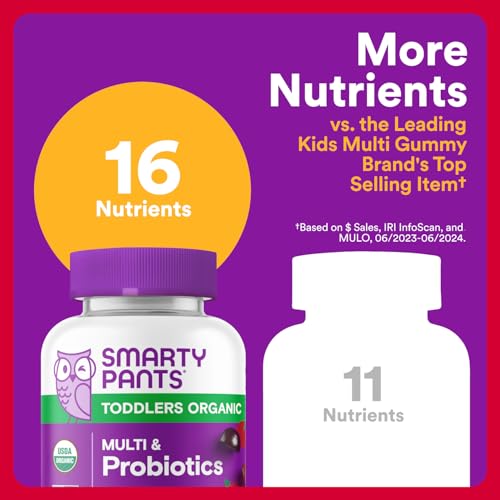 SmartyPants Organic Toddler Multivitamin Gummies: Probi