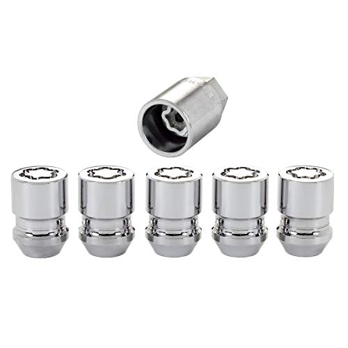 24552 Chrome Cone Seat Wheel Locks (M12 x 1.25 Thread Size) - Set of 5