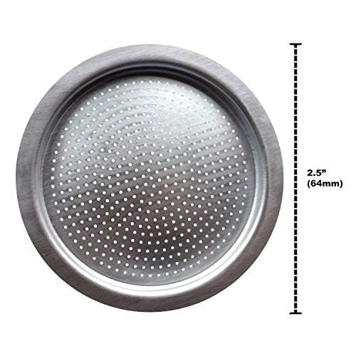2.5 (64mm) Espresso Filter and Gasket Seals Compatible with Bialetti 6 Cup Aluminum Espresso Makers