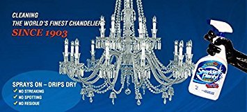 Crystal Chandelier Cleaner Spray | Drip Dry | Home Cleaning Supplies | Crystal Cleaner | Fine Collectables Cleaner | Glass Cleaner | Figurine Cleaner | 32 fl oz