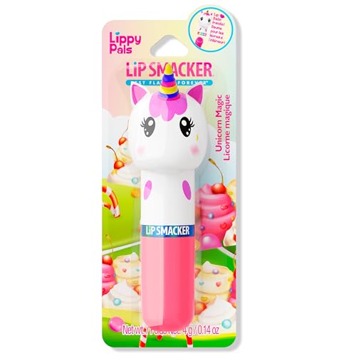 Lippy Pals Unicorn, Flavored Moisturizing &amp; Smoothing Soft Shine Lip Balm, Hydrating &amp; Protecting Fun Tasty Flavors, Cruelty-Free &amp; Vegan - Unicorn Magic