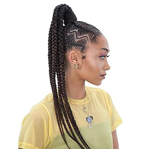 3X BRAID 301 28 (1B Off Black) - FreeTress Synthetic Pre-Stretch Jumbo Braiding (240g)