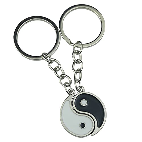 Couples Gifts Keychains for Boyfriend and Girlfriend Matching Yin Yang Keychain 2 Piece Couple Gifts for Husband and Wife Anniversary Christmas Gift for Best Friends BFF