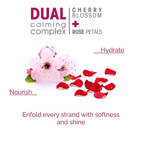 2chic Ultra-Luxurious Conditioner - Calms & Smooths Curly & Wavy Hair, Silkens Tresses, Strengthens Over Processed Hair, Helps Detangle, Color Safe, Cherry Blossom & Rose Petals - 8.5 oz
