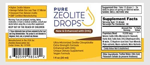 Pure Zeolite Drops 1 oz Bottle Fulvic and Humic Acid Im