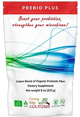Prebio Plus Prebiotic Fiber Powder Best Custom Blend of Organic Prebiotic Fibers Dietary Supplement 8 oz