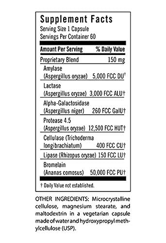 Flora - Enzyme Blend of Seven Vegetarian Enzymes, Suppo