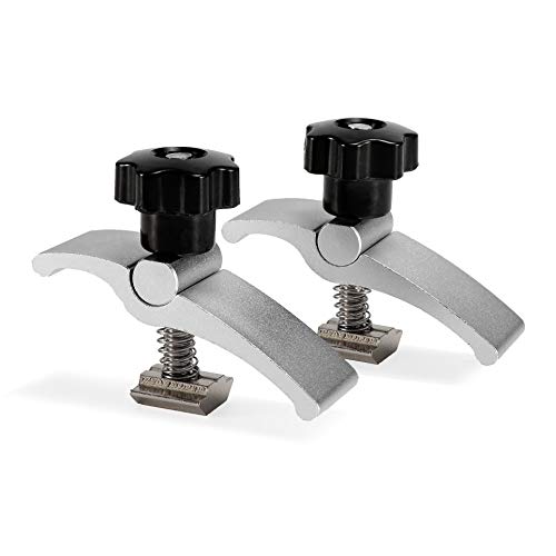 2PCS T-Track Mini Hold Down Clamp Kit, CNC Router Clamp for Woodworking and Metalworking, Compatible with 3018 CNC Router Machines, 3018-PRO/ 3018-PROVer/ MX3, 6.5cm Lx 2cm Wx 5cm H