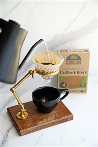 # 4 Cone Shaped Unbleached All Natural Compostable Coffee Filters, 100 Count (Pack of 1), Chlorine Free