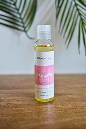 Obol Body Oil Hydrating Argan Oil Formula, Dry Skin Moisturizer & Hydrating Body Massage Oil, for Radiant & Healthy Looking Glow, Nourishing Bath Oil for Sheer Moisture, 4 fl. oz