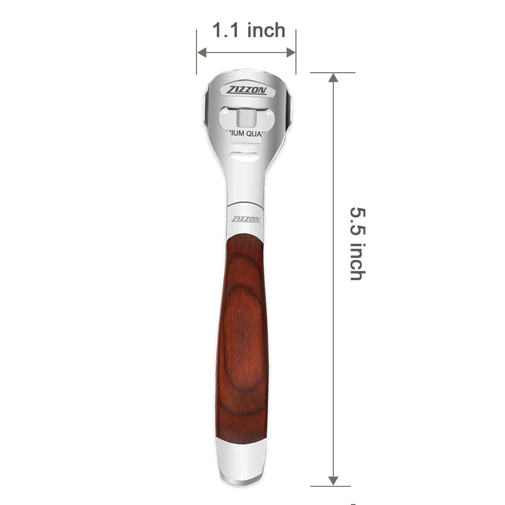 Foot Care Pedicure Callus Shaver Hard Skin Remover Wood Handle 10 Blades