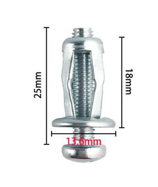 10-Pack M5x25mm Jack Nuts Petal Nuts Expansion Nut Thins Fixings Dowels with Screws Assembly for Hollow Wall Iron Skin Line Use in Thin Soft Wall