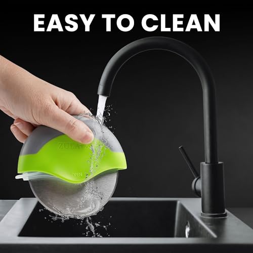 Zulay Handheld Pizza Cutter Wheel - Razor Sharp Stainless Steel Pizza Wheel Cutter With Protective Blade Guard - Round Pizza Cutter With Cover &amp; Slip Resistant Handle Slices Pizza With Ease