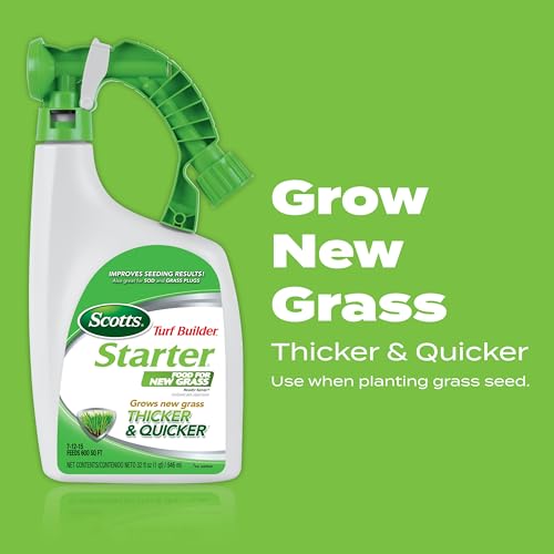Turf Builder Starter Food for New Grass Ready-Spray, Use on Newly Seeded Lawns or After Installing Sod, For All Grass Types, 600 sq. ft., 32 oz.