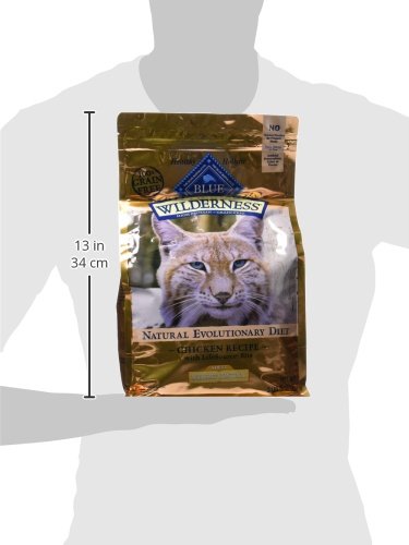 Blue Buffalo Wilderness Natural Adult Weight Management Dry Cat Food, High-Protein &amp; Grain-Free Weight Control Formula, Chicken, 5-lb Bag
