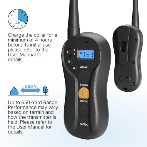 P620 Dog Training Shock Collar for Dogs with Vibration, Electric Shock, Beep; Rechargeable and Waterproof Remote Trainer E-Collar - 10-140 lbs
