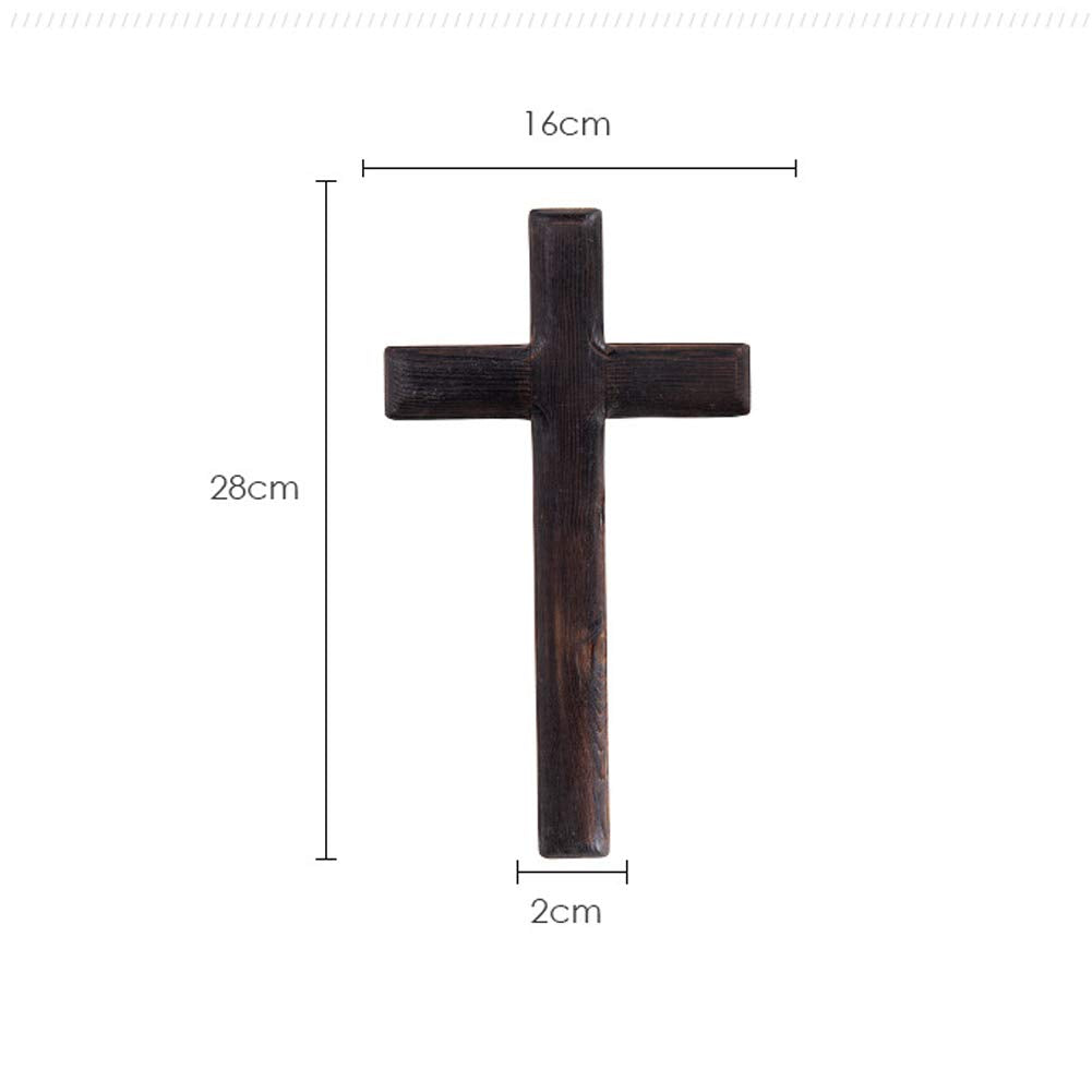 11 Inch Wall Mounted Jesus Cross Rustic Wooden Cross Wall Decor Solid Wood Black Holy Jesus Cross Home Weddings Party Meditation Gift Decoration