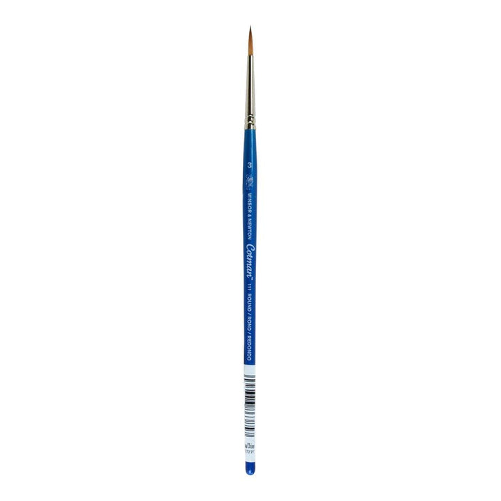 Winsor &amp; Newton Cotman Water Colour Series 111 Short Handle Synthetic Brush, SH #3