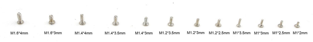 12 Kinds M1 M1.2 M1.4 M1.6 Small Screws Assortment Kit