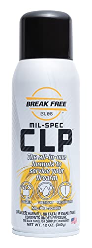 Break Free CLP Cleaner Lubricant and Preservative Gun Cleaner, CLP-12, Aerosol Can, Synthetic Oil, 12 Ounces