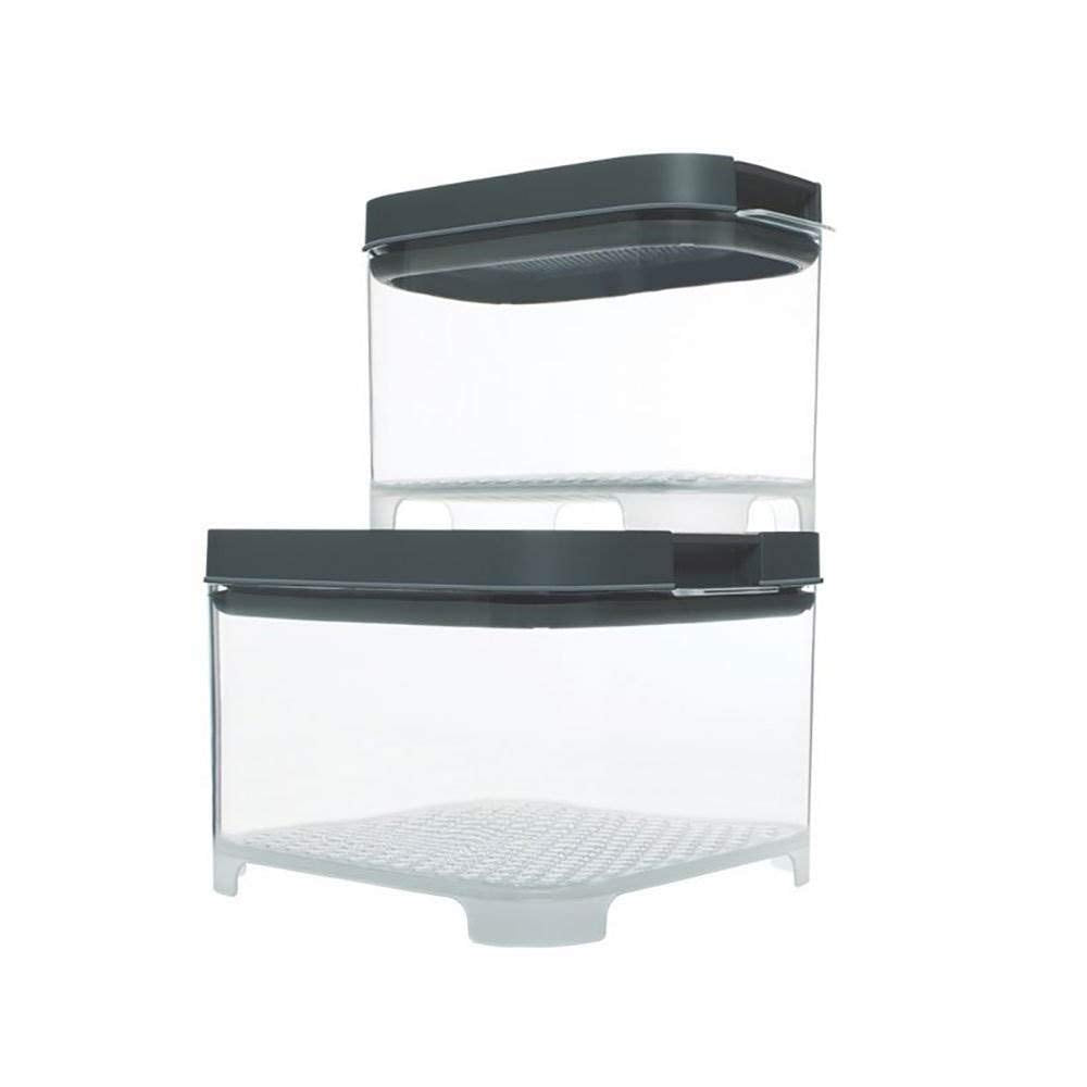 FreshWorks Countertop Food Storage Produce Saver, Set, Clear/Grey