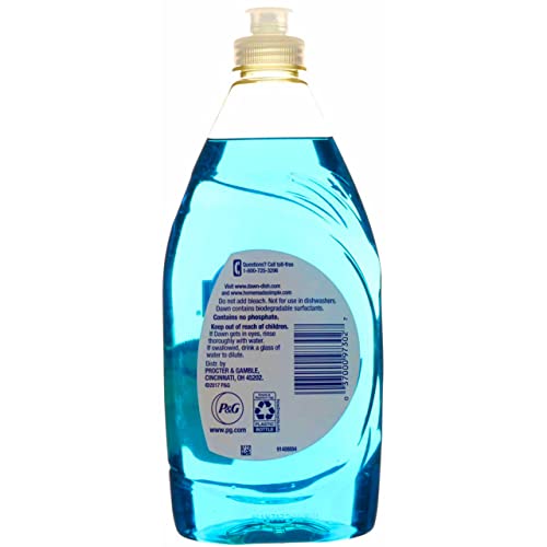 Dawn Ultra Original Dish Detergent Liquid Blu Plastic S