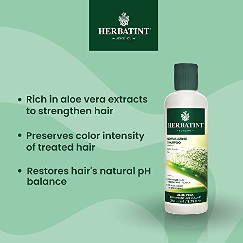 Normalizing Shampoo for Color-Treated, Normal Hair - Aloe Vera to Rebalance, Strengthen, &amp; Add Shine - No Parabens, Sulfates, Gluten - 8.79 fl oz.