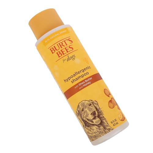 Burt's Bees for Pets Hypoallergenic Shampoo for Dogs with Shea Butter and Honey, 95% Natural Origin Formulas, Shampoo for Sensitive Dogs - Gentle Dog Shampoo, 16 oz