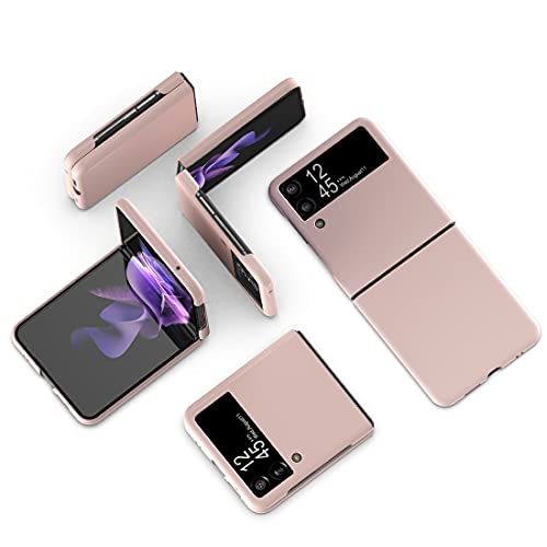 Case for Samsung Galaxy Z Flip 3 5G 2021, Slim Fit Matte PC Cover Phone Case for Galaxy Z Flip3 - Pink