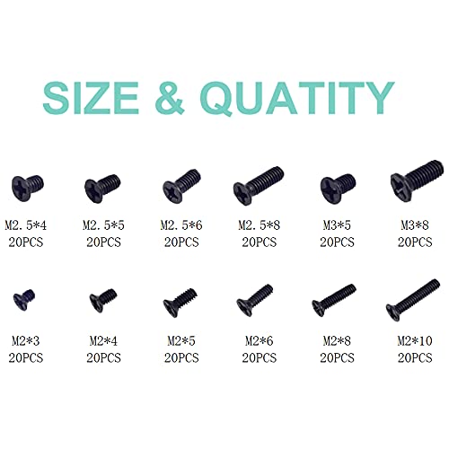 QTEATAK 240Pcs Laptop Notebook Computer Replacement Scr