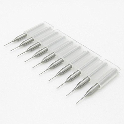 Jiuwu 1/8 Drill Bit Carbide End Mill(0.5mm) End Mill Set Machinist Tools for Engraving Bits CNC PCB Machinery