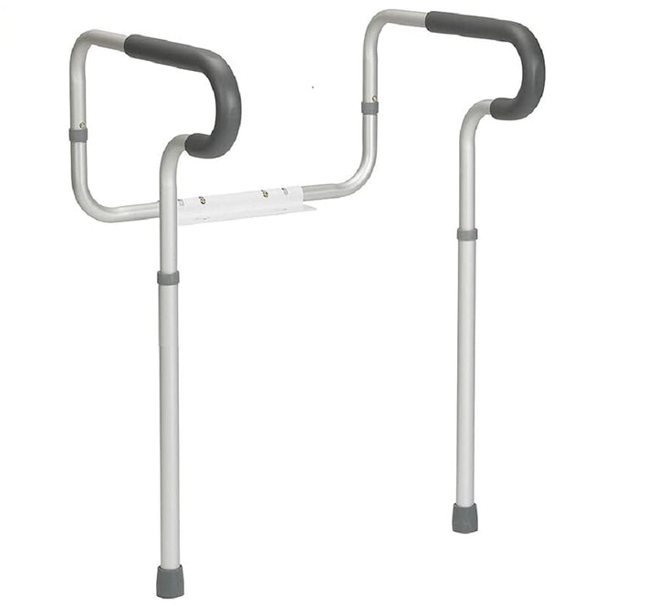 HEALTHLINE Toilet Safety Frame, Bathroom Safety Rail with Toilet Seat Assist Handrail Grab Bar, Medical Supply for Elderly, Adjustable Legs and Arm