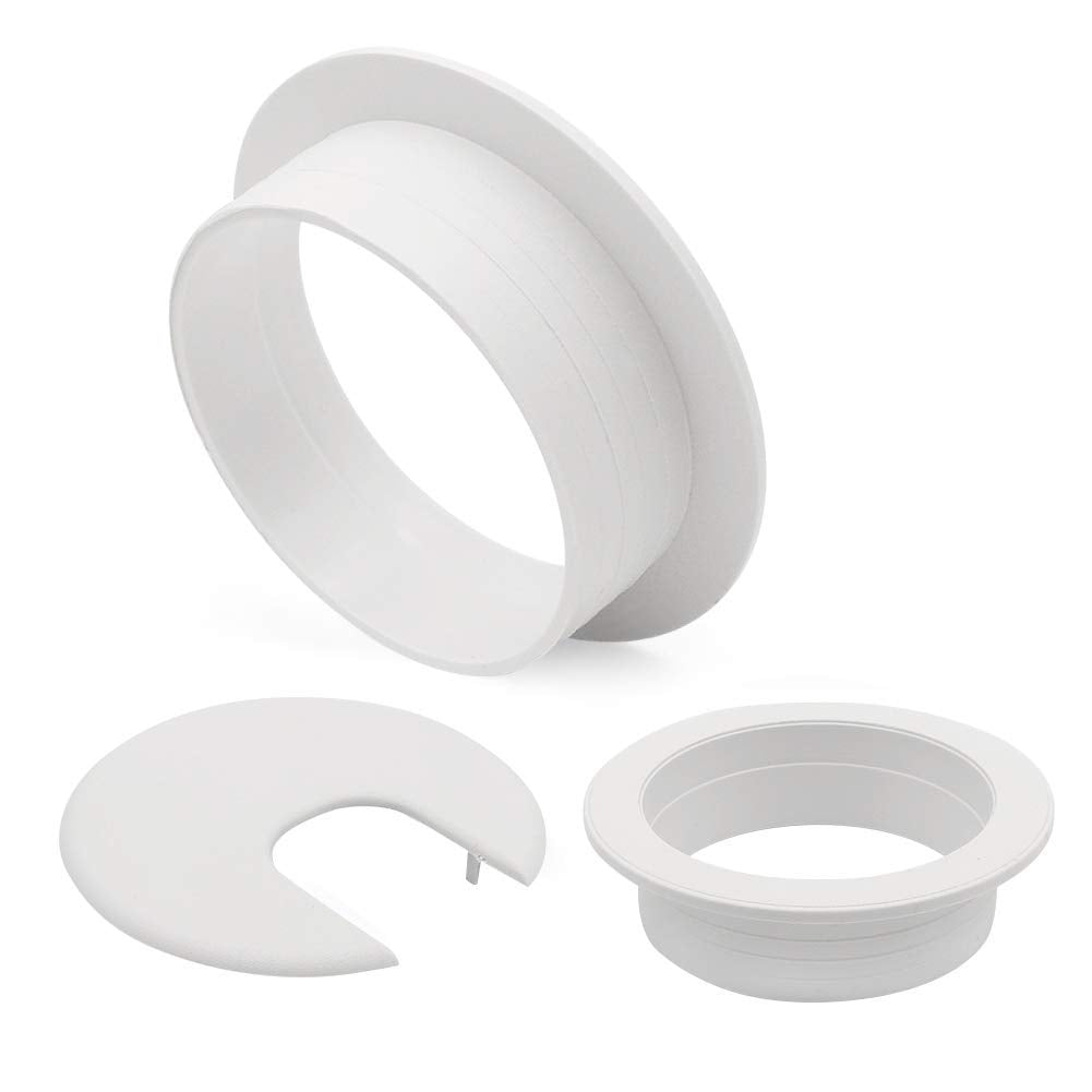 Desk Grommet 2 Inch, Plastic Wire Organizers, Computer Cable Hole Cover Plug Cap Insert (White, 5)