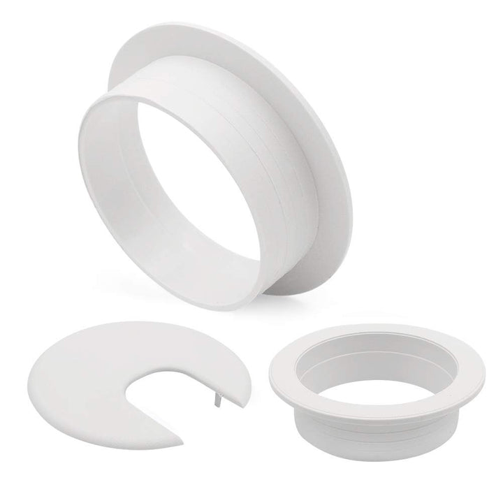 Desk Grommet 2 Inch, Plastic Wire Organizers, Computer Cable Hole Cover Plug Cap Insert (White, 5)