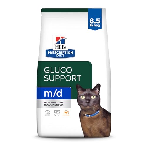 m/d GlucoSupport Chicken Flavor Dry Cat Food, Veterinary Diet, 8.5 lb. Bag