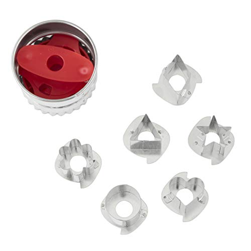Round Linzer Cookie Cutter Set Silver 2-Inch