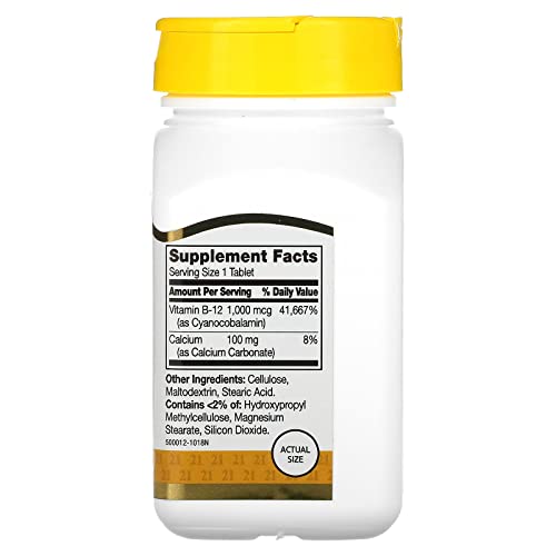21st Century B 12 1000 mcg Prolonged Release Tablets, 1