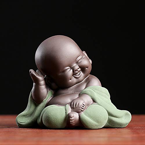 Kingzhuo Ceramic Little Cute Buddha Statue Monk Figurin