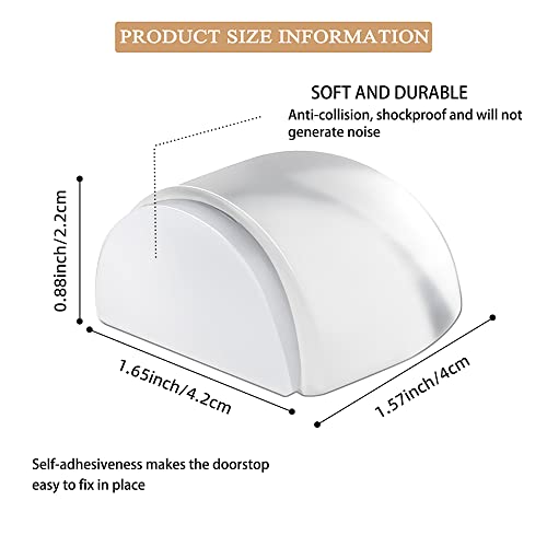 VIDELLY 3 Pieces Door Stopper Transparent Self-Adhesive Door Stopper Floor Wall Buffers Protector Acrylic Shower Door Stopper No Drilling for Home Office Protect Walls and Furniture, Clear,4cm/1.57in
