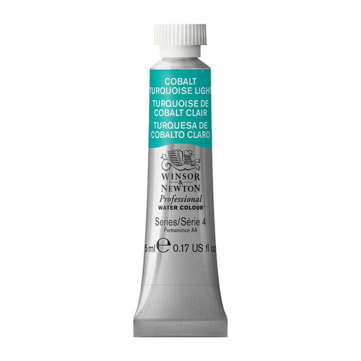 Winsor &amp; Newton Professional Water Colour Paint, 0.17-oz Tube, Cobalt Turquoise Light