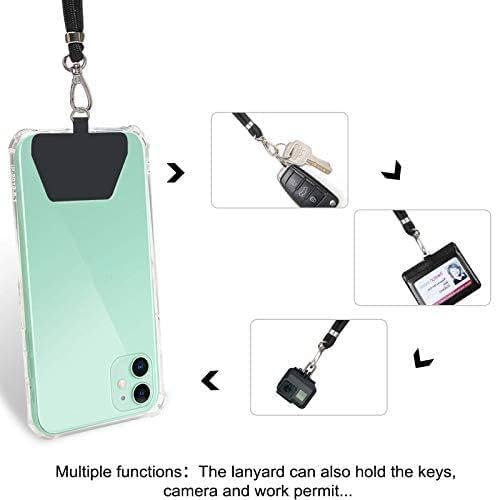 Phone Lanyard, Universal Cell Phone Lanyard with Adjustable Nylon Neck Strap, Phone Tether Safety Strap Compatible for Most Smartphones with Full Coverage Case (Zebra)