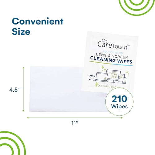 Care Touch Lens Wipes for Eyeglasses - 210 Individually