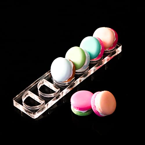 2 Pcs Clear Acrylic Macaron Cake Stand Pick Cookies Display Tray Cake Stand Dessert Display Stand for Wedding Baby Shower Birthday Party Candy Decorative(Capacity:6 &amp; 10)