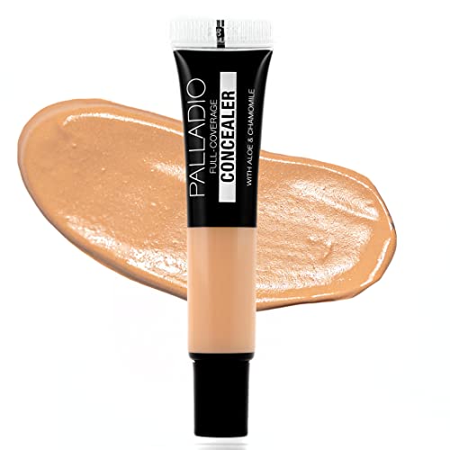 Full Coverage Concealer, Under Eyes Disguise, Creamy Face and Eye Concealer, Evens Skin Tone, Conceals Blemishes, Dark Circles and Fine Lines, Use with Concealer Brush, Toffee